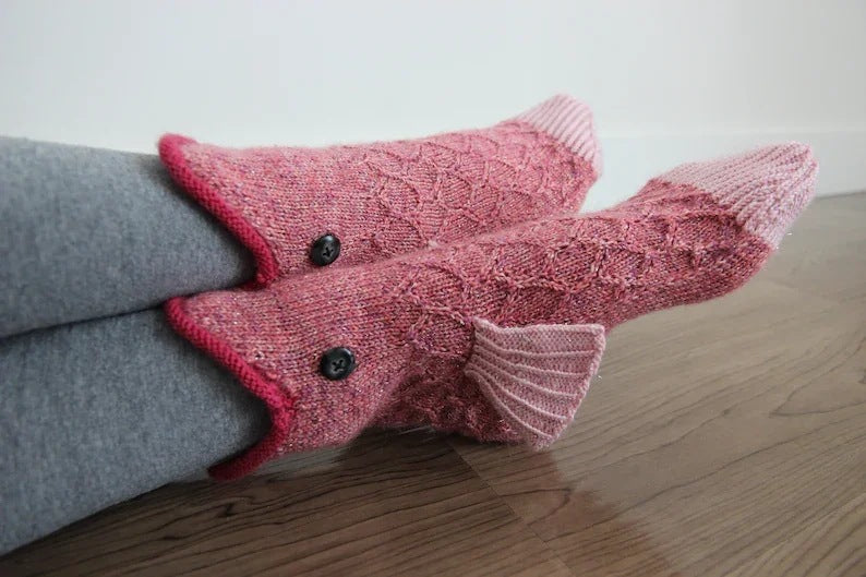 Knitted Crocodile Socks