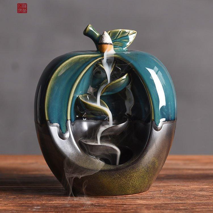 Cute Apple Pear Backflow Incense Burner