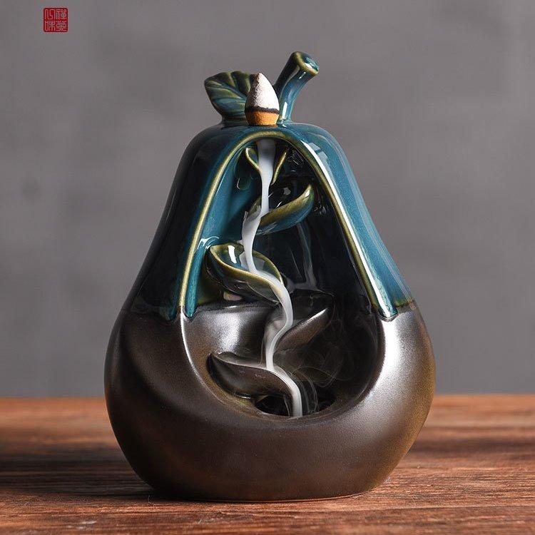 Cute Apple Pear Backflow Incense Burner