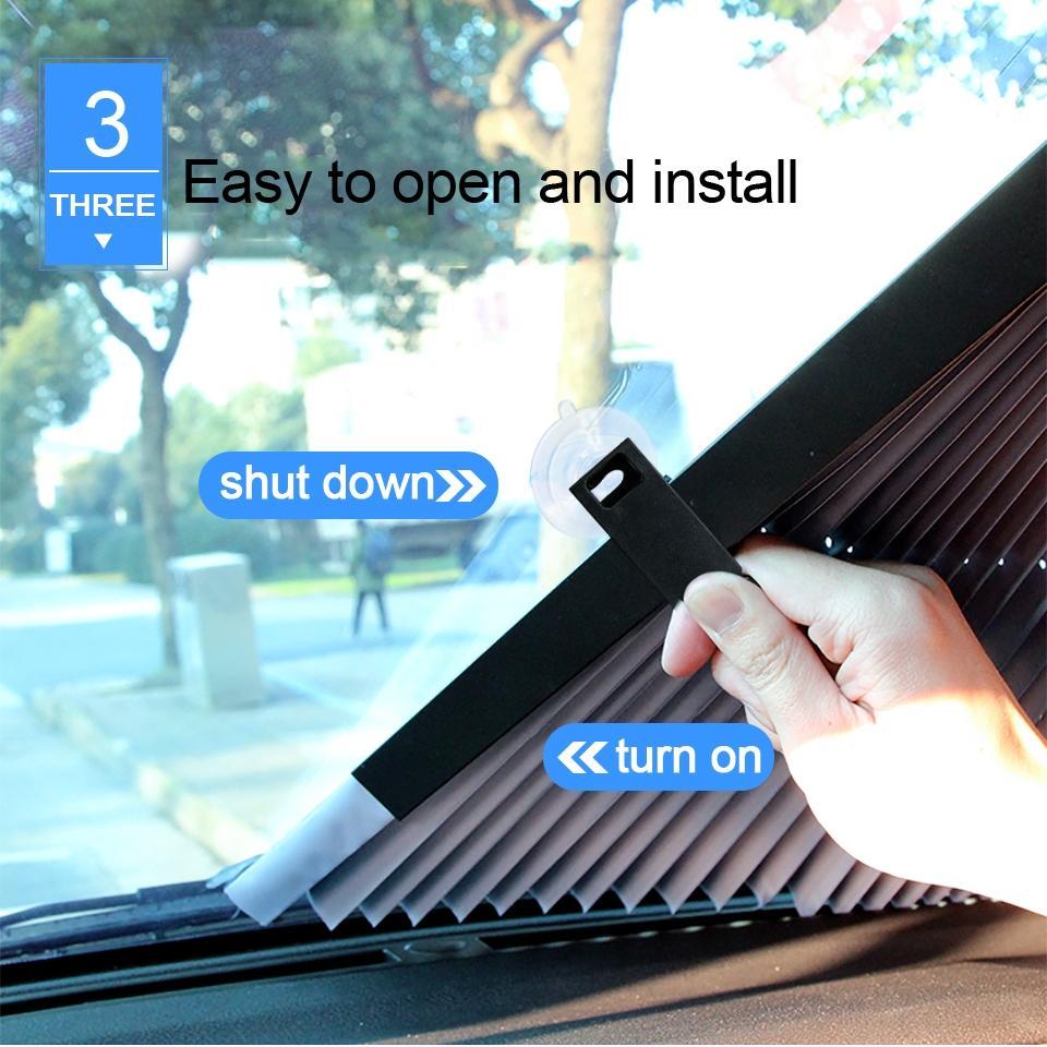 Retractable Car Windshield Sun Shade