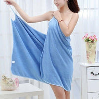 Thumbnail for Wearable Bathrobe Towel Dress - PeekWise