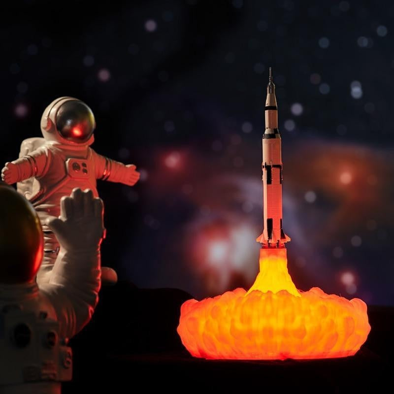 3D Rocket Space Shuttle Night Lamp - PeekWise