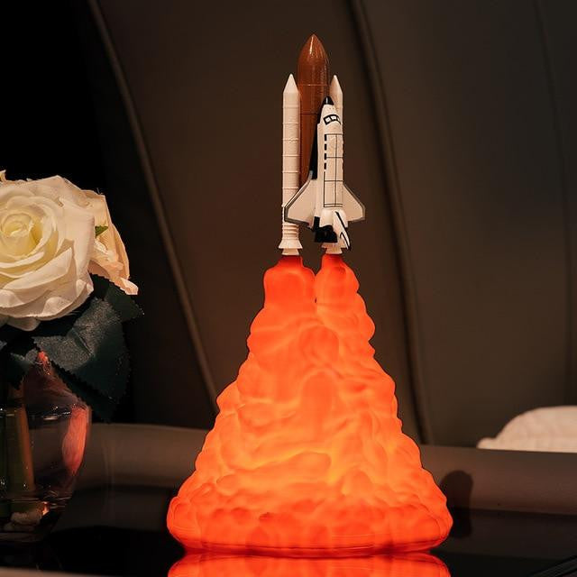 3D Rocket Space Shuttle Night Lamp - PeekWise