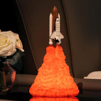 Thumbnail for 3D Rocket Space Shuttle Night Lamp - PeekWise