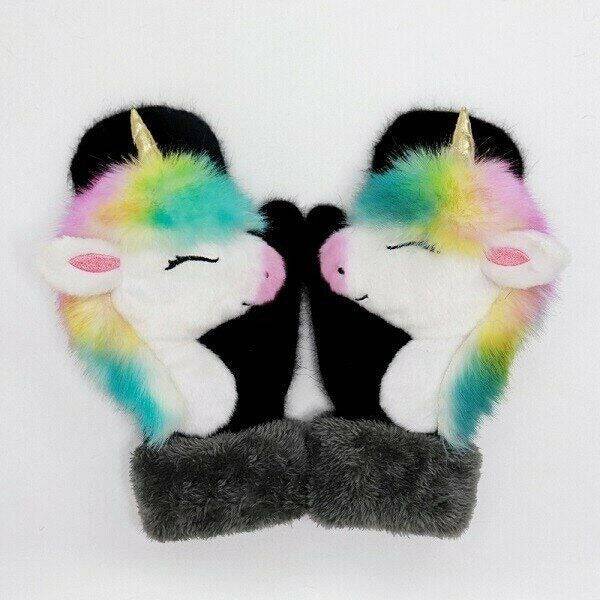 2022 new cartoon plush knitted gloves🌈 PeekWise