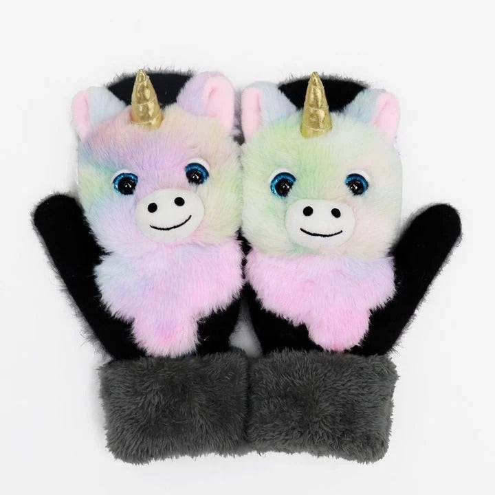 2022 new cartoon plush knitted gloves🌈 PeekWise