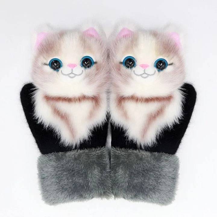 2022 new cartoon plush knitted gloves🌈 PeekWise