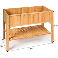 Thumbnail for Wooden Elevated Planter Box Shelf