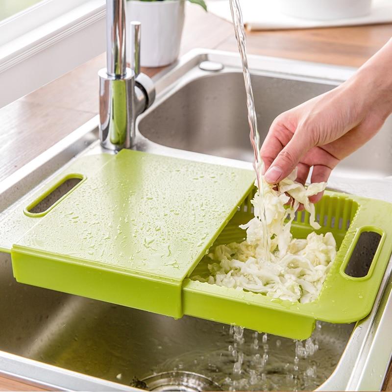 Cutting & Draining Multi-Function Chopping Board