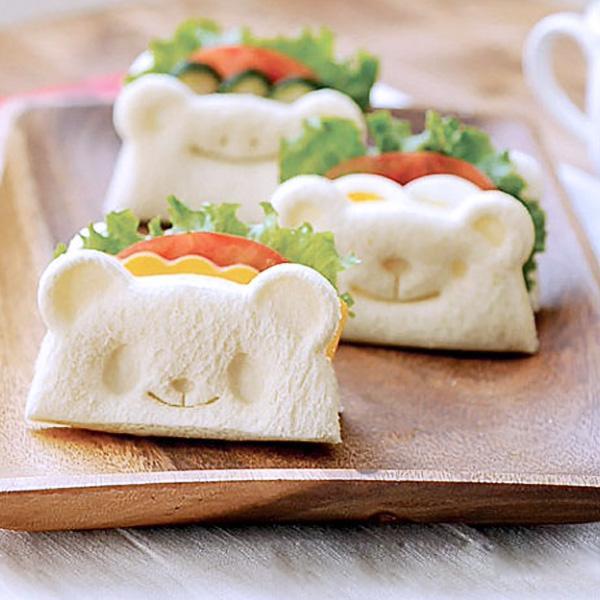 3-in-1 Panda Bear Frog Sandwich Cutter And Stamps