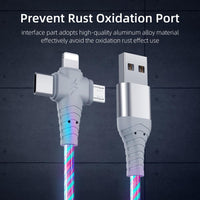 Thumbnail for 3 in 1 LED Flowing Charging Cable