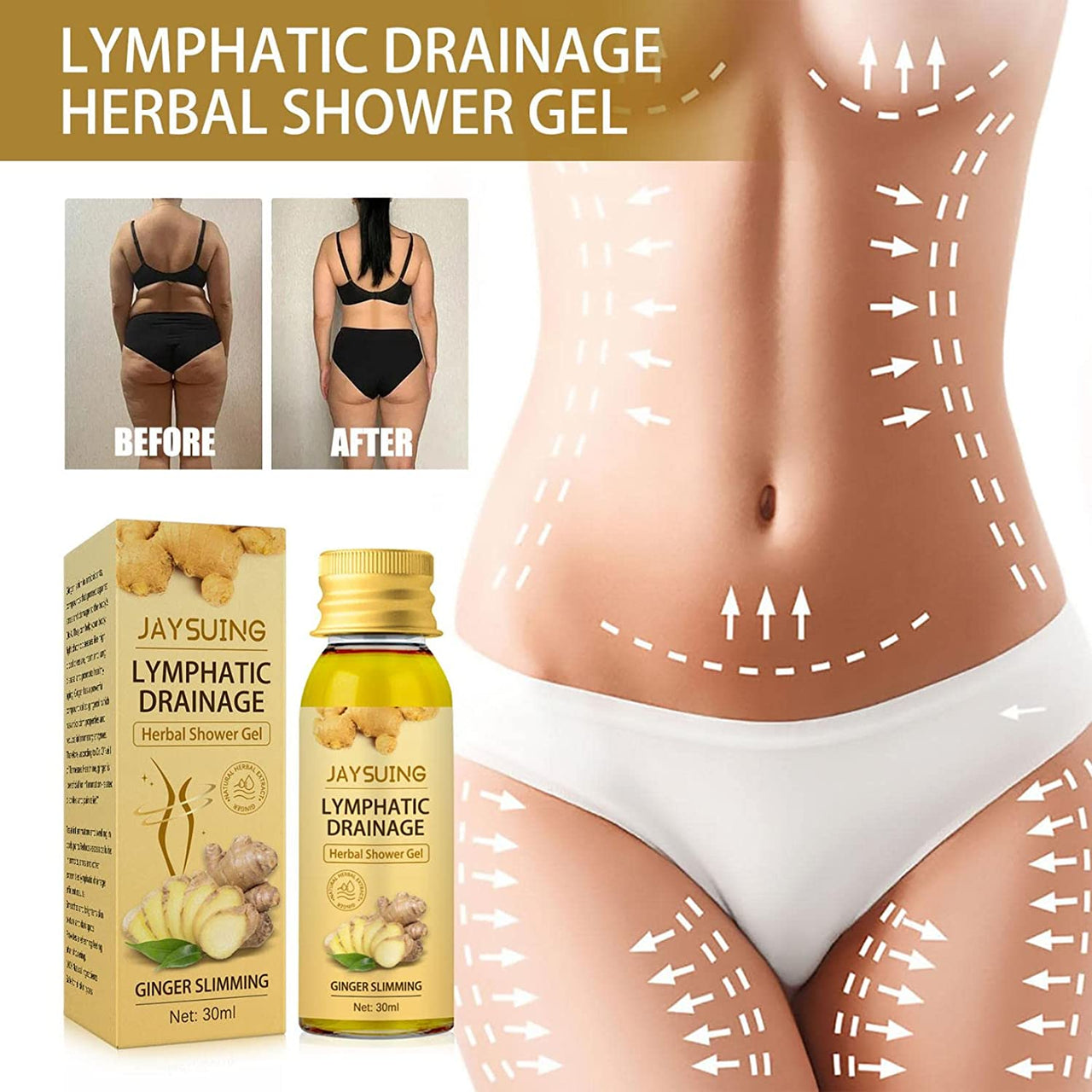 Jaysuing Lymphatic Drainage Herbal Shower Gel