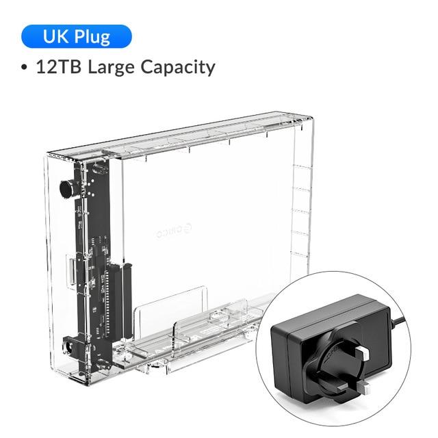 3.5" Transparent Hard Disk Enclosure with Vertical Stand