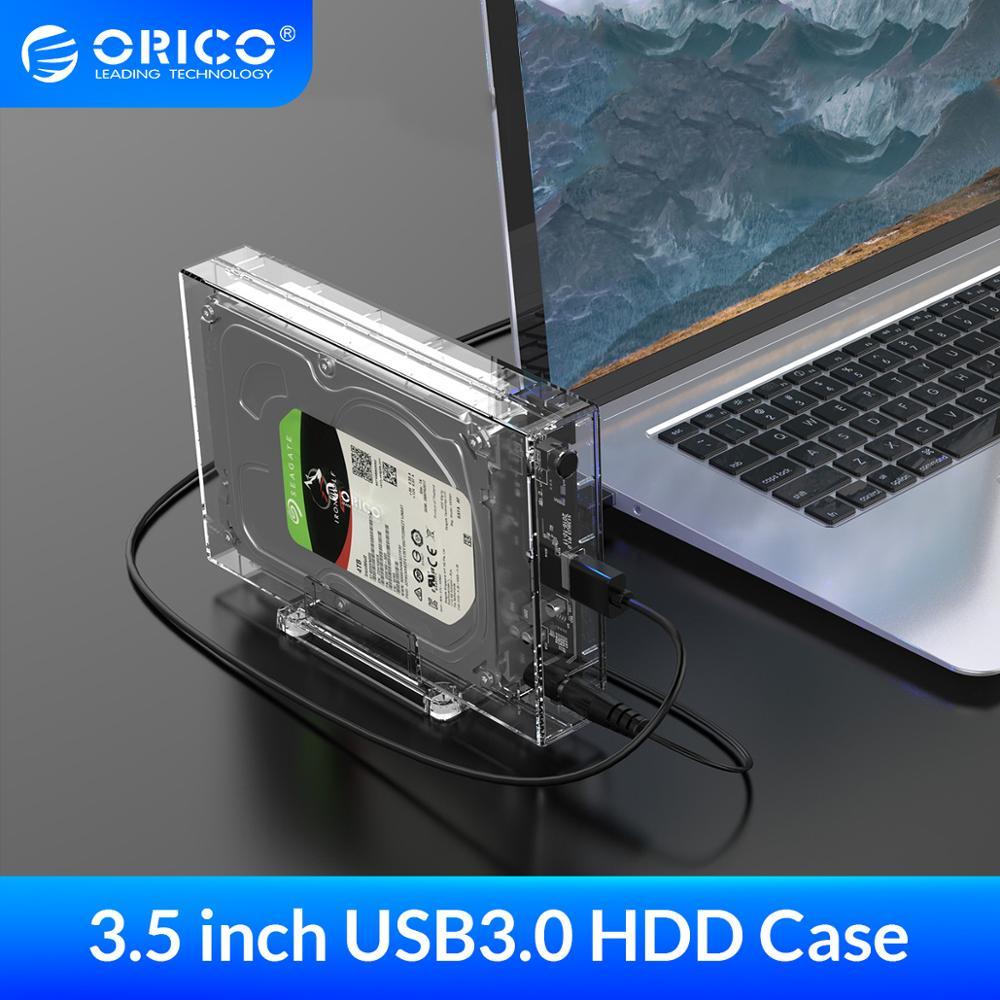 3.5" Transparent Hard Disk Enclosure with Vertical Stand