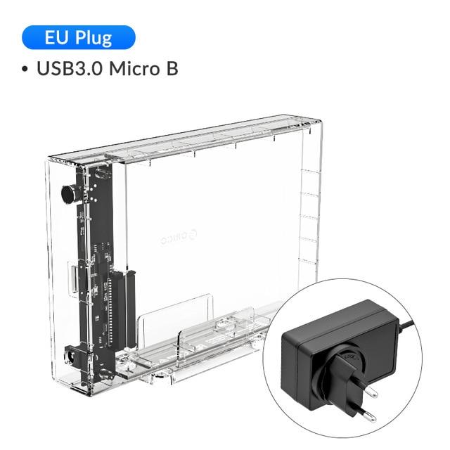 3.5" Transparent Hard Disk Enclosure with Vertical Stand