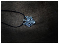 Thumbnail for Norse Wolf Head Necklace - Free Shipping!
