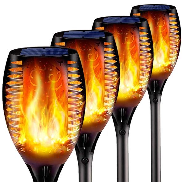 Solar Flame Flickering Lamp Torch