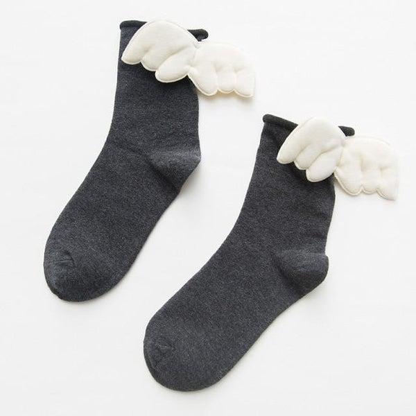 3D Angel Wings Crew Socks