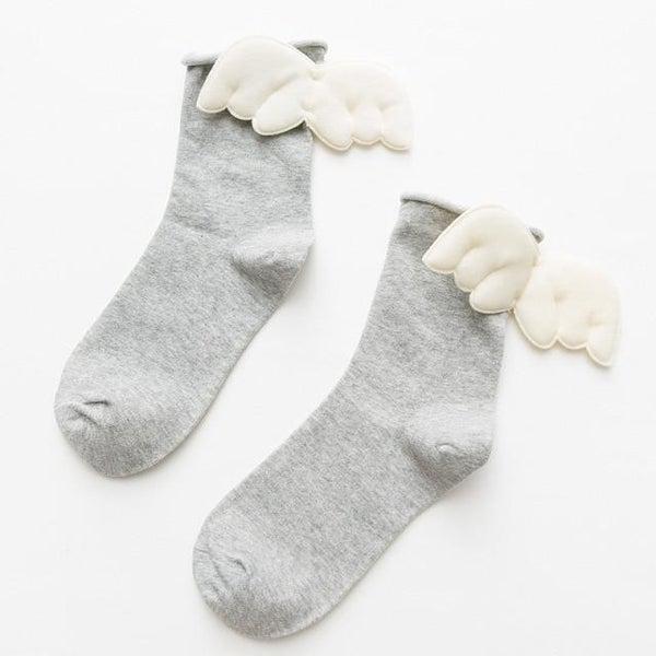 3D Angel Wings Crew Socks