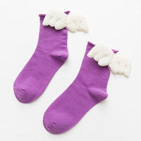 Thumbnail for 3D Angel Wings Crew Socks
