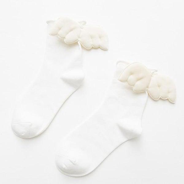3D Angel Wings Crew Socks