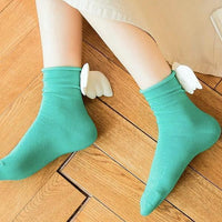 Thumbnail for 3D Angel Wings Crew Socks