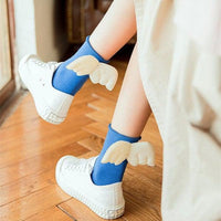 Thumbnail for 3D Angel Wings Crew Socks