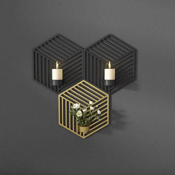 3D Geometric Wall Candle Holder