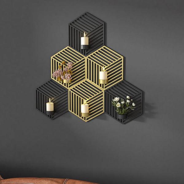 3D Geometric Wall Candle Holder