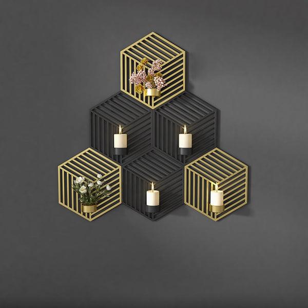 3D Geometric Wall Candle Holder