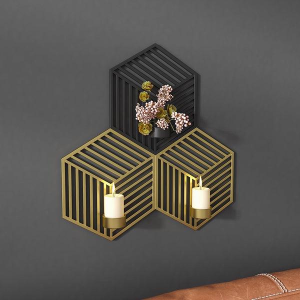 3D Geometric Wall Candle Holder