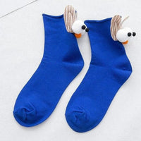 Thumbnail for 3D Goggly Eyes Rabbit Ears Crew Socks