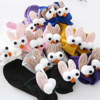 Thumbnail for 3D Goggly Eyes Rabbit Ears Crew Socks