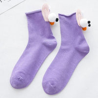 Thumbnail for 3D Goggly Eyes Rabbit Ears Crew Socks