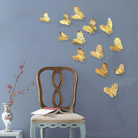 Thumbnail for 3D Metallic Butterfly Wall Stickers (Set of 12)