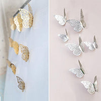 Thumbnail for 3D Metallic Butterfly Wall Stickers (Set of 12)