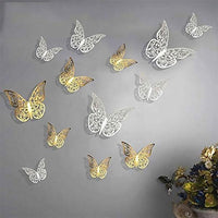 Thumbnail for 3D Metallic Butterfly Wall Stickers (Set of 12)