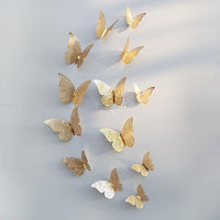 Thumbnail for 3D Metallic Butterfly Wall Stickers (Set of 12)