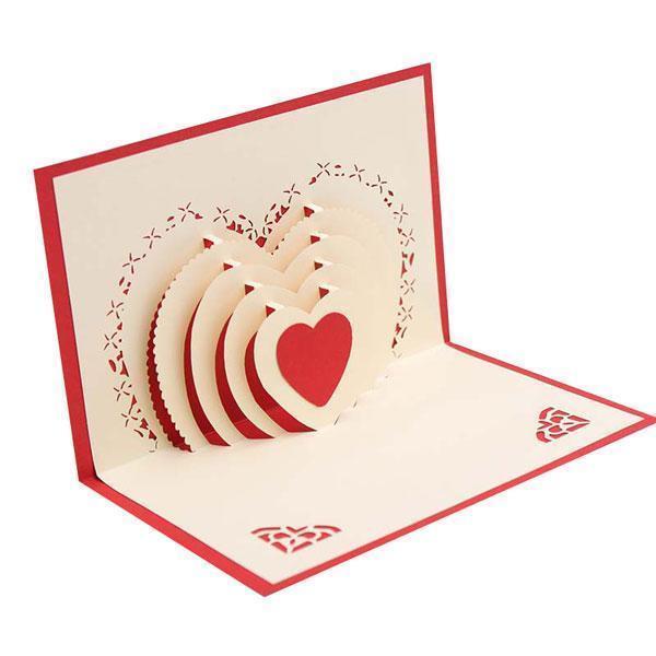 3D Pop Up Heart Greeting Card