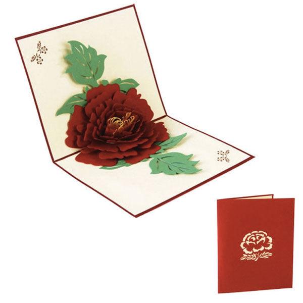 3D Pop Up Peony Greeting Card