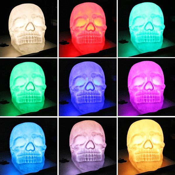 3D Skull Color Change Night Light