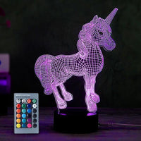 Thumbnail for 3D Unicorn Color Change Lamp