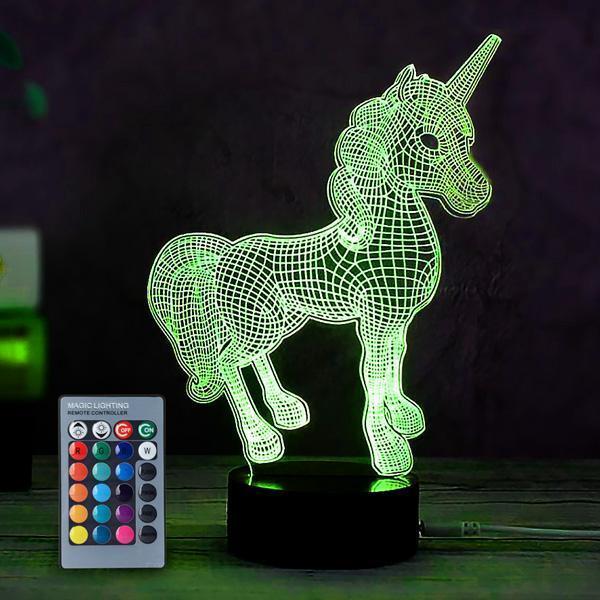 3D Unicorn Color Change Lamp