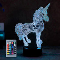 Thumbnail for 3D Unicorn Color Change Lamp