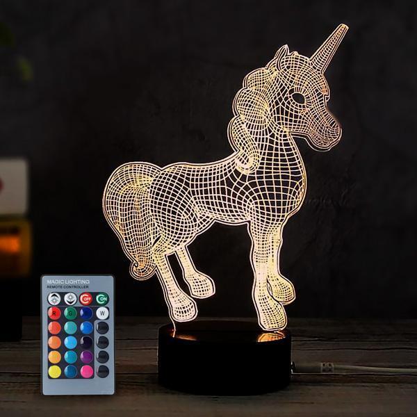 3D Unicorn Color Change Lamp