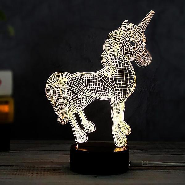 3D Unicorn Color Change Lamp