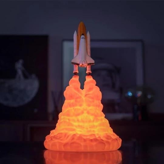 3D Rocket Space Shuttle Night Lamp - PeekWise