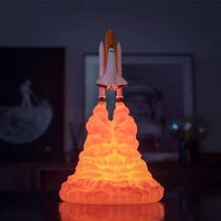 Thumbnail for 3D Rocket Space Shuttle Night Lamp - PeekWise