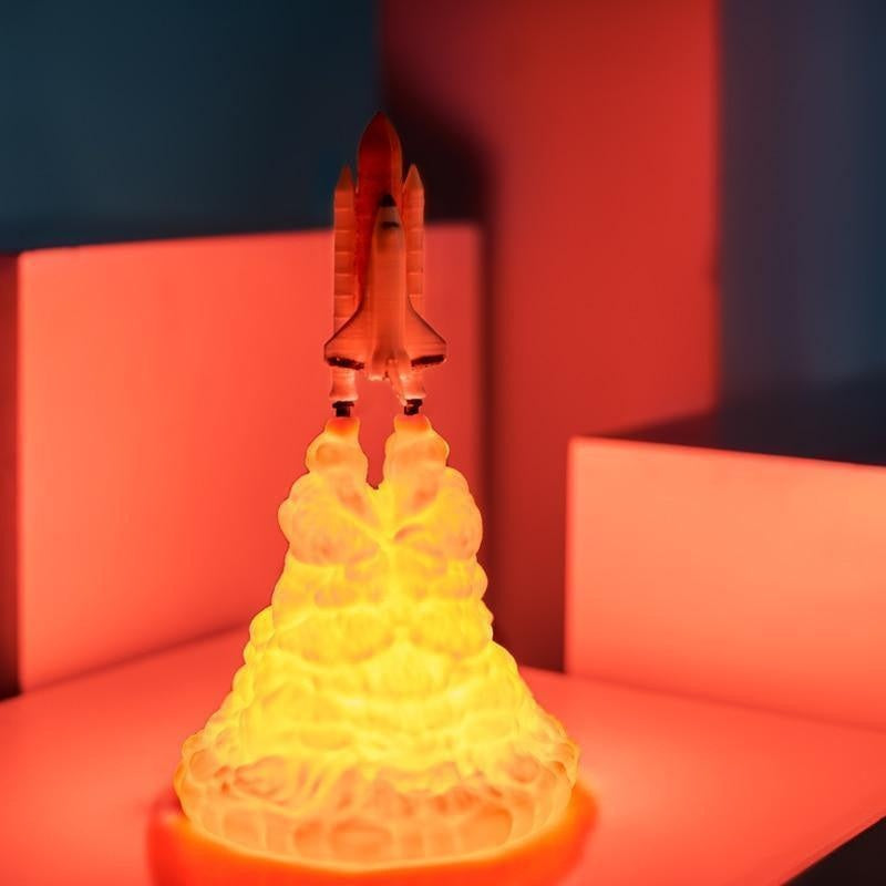 3D Rocket Space Shuttle Night Lamp - PeekWise