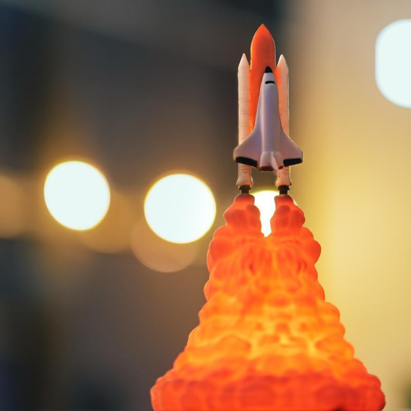 3D Rocket Space Shuttle Night Lamp - PeekWise